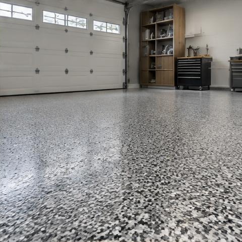 Epoxy flakes illustrative finish